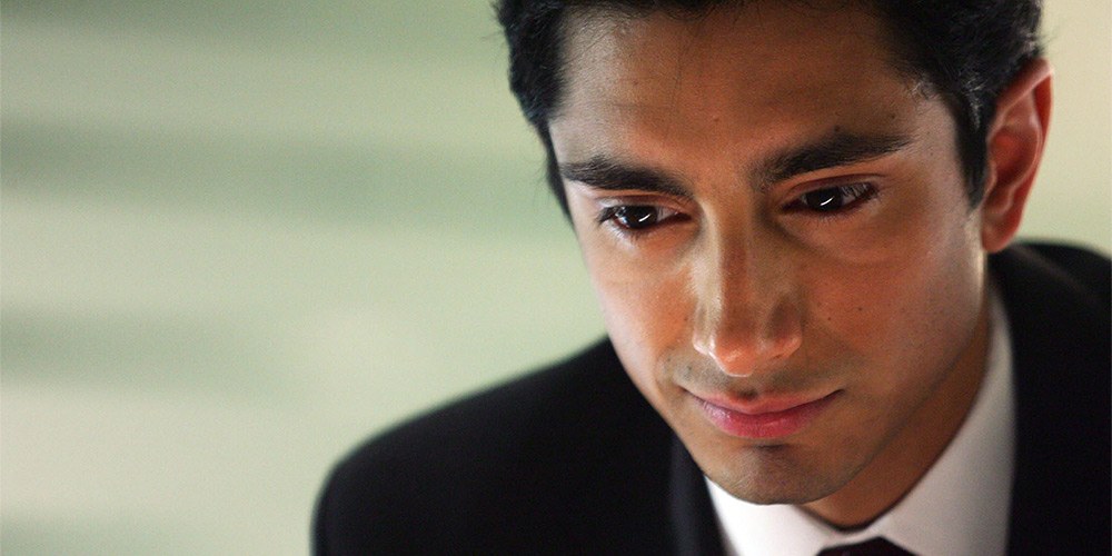 Close-up of male lead Riz Ahmed