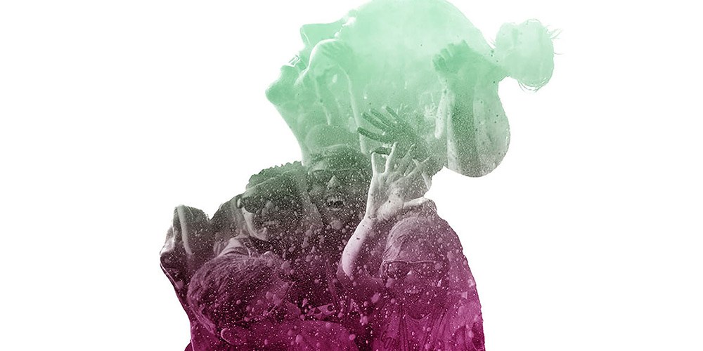 Graphic illustration in silhouette of a woman