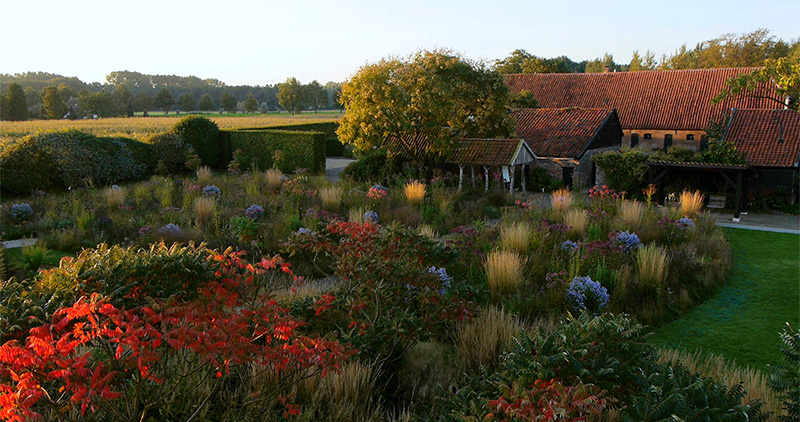 A striking, colourful floral garden created by world renowned gardener Piet Oudolf