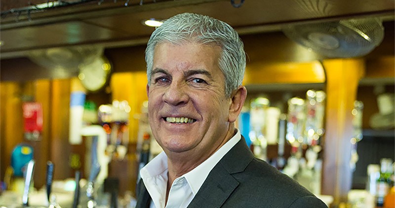 Close-up of Peter Bell, Manager of East Ham Working Men’s Club