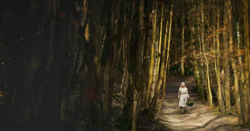 Allan Brown’s daughter, Oonagh Brown, wearing the nettle dress